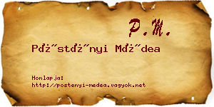 Pöstényi Médea névjegykártya